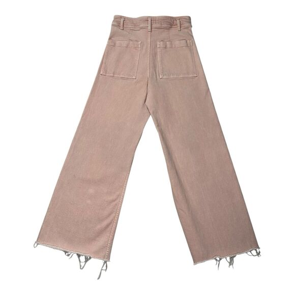 Zara Woman Jeans Women Pink 6 Wide Leg The Marine Premium Denim High Rise Pant - Picture 5 of 12